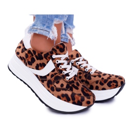 NFR Damen Sportschuhe Leopard SportFreak braun
