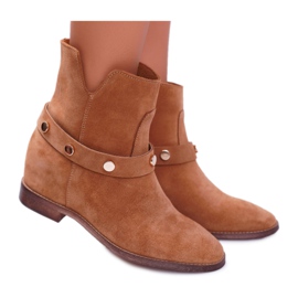 Damenstiefel Laura Messi 1890 Wildleder Camel Darmah braun