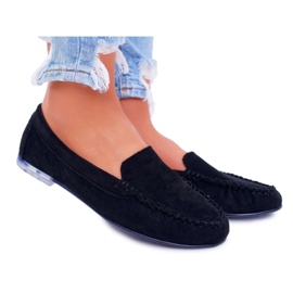 Damen Loafer Sergio Leone Wildleder Schwarz Winted