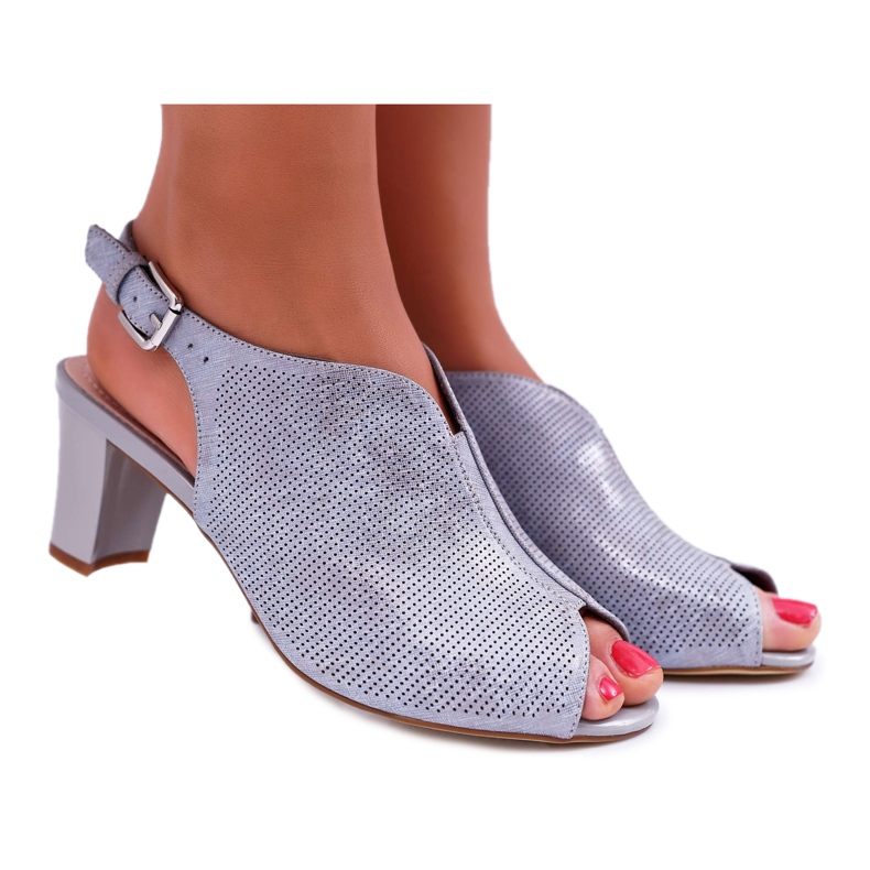 Damen Sandalen mit hohem Absatz Sergio Leone SK800 Grau Fanfara