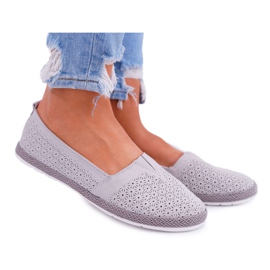 S.Barski Damen Espadrilles Wildleder Grau Bimbo