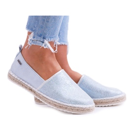 Damen Espadrilles Big Star Geflochtene Sohle Blau DD274767
