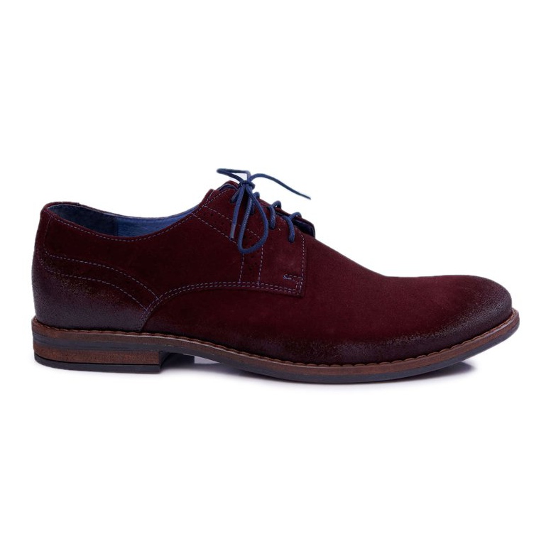 Herren Brogues Casual Leder Nikopol Burgund Lajos rot