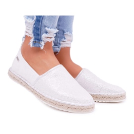 Damen Espadrilles Big Star Geflochtene Sohle Silber DD274770 grau