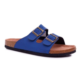 Herren Hausschuhe mit Schnallen Big Star Marineblau DD174604