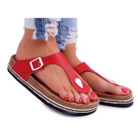 Damen Flip-Flops Rot Big Star DD274128