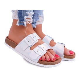 Damen Silber Hausschuhe Big Star DD274134 grau