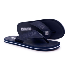 Herren Hausschuhe Flip-Flops Big Star Marineblau DD174676 navy blau