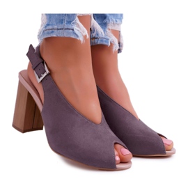 EVE Damen Sandalen Wildleder Dunkelgrau Celian