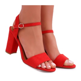 FRBS Damen Sandalen Wildleder Rot Baloo