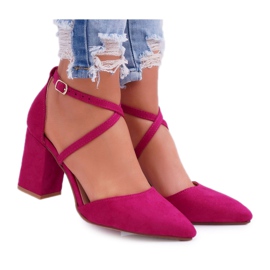 SEA Pumps für Damen mit Absatz in Spitz Fuchsia Traffic rosa