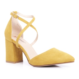 PS1 Pumps für Damen auf einem Absatz mit gelbem Verkehr