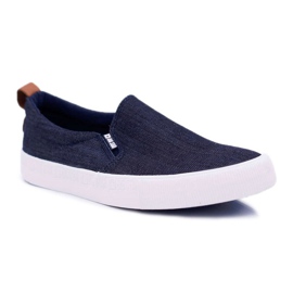 Herren Sneaker Big Star Jeans Marineblau DD174161
