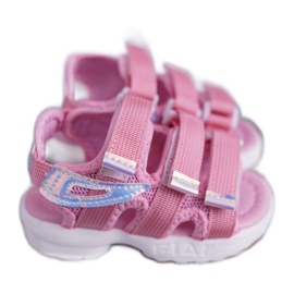 FRROCK Kindersandalen mit Klettverschluss für Mädchen Pink Kimmi rosa