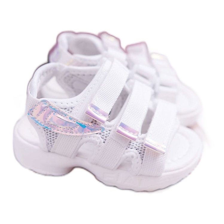 FRROCK Kindersandalen mit Klettverschluss für Mädchen Weiß Kimmi