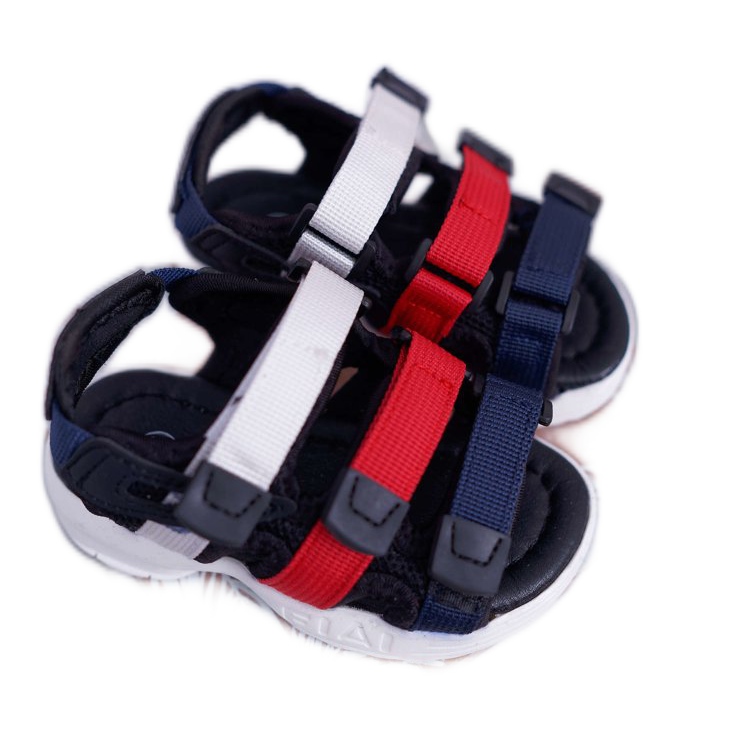 FRROCK Kinder Sandalen Mit Klettverschluss Für Mädchen Jungen Schwarz Fima