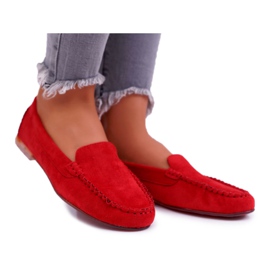 Damen Loafer Sergio Leone Suede Red Winted rot