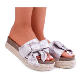 Damen Hausschuhe Vices Silber 6275 grau