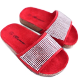 SEA Rote Hausschuhe für Kinder auf Korkkristallen Malena