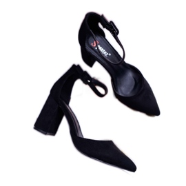 PS1 Damen Pumps mit Absatz Wildleder Schwarz Harye