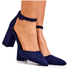 PS1 Pumps für Damen Wildleder Marineblau Harye