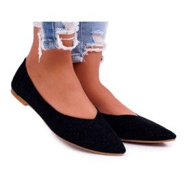 Damen Ballerinas Lu Boo Openwork Black Dessert schwarz