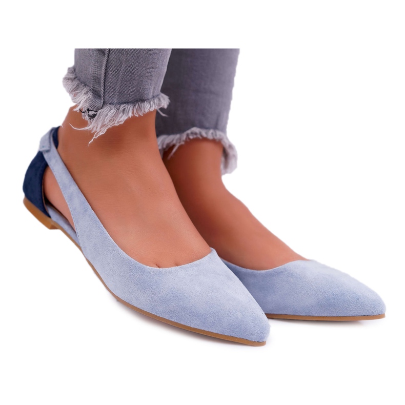 Lu Boo Ballerina In Spitz Blau Wildleder Besser