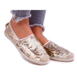 Damen Espadrilles Lu Boo Gold Pailletten Destino golden