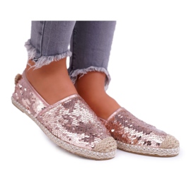 Damen Espadrilles Lu Boo Rosa Pailletten Destino