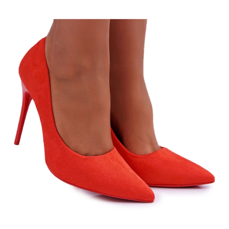 PS1 Damen Stilettos Wildleder Orange Yanna
