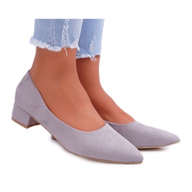 PS1 Klassische Damen Pumps Wildleder Grau Rheya