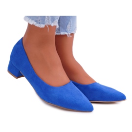 PS1 Klassische Damen Pumps Wildleder Blau Rheya