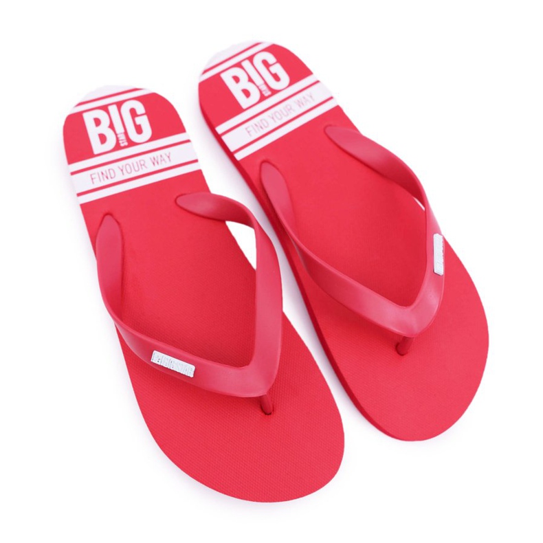 Herren Hausschuhe Flip-Flops Big Star Rot AA174416
