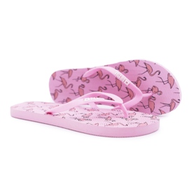 Damen Hausschuhe Flip-Flops Big Star Pink Flamingos AA274A176 rosa