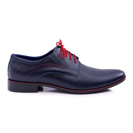 Mario Boschetti Herren Brogues, Elegantes Leder, Marineblau Menelaos navy blau