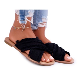 Damen Material Hausschuhe Vices 7269 Schwarz Jamen