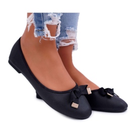 EVE Elegante schwarze Ballerinas für Damen LaDonna