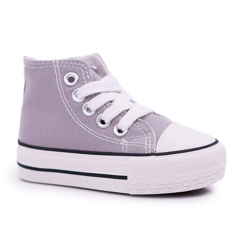 FRROCK Klassischer Kindersneaker hoch mit Reißverschluss Grau Filemon