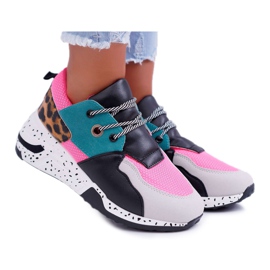 FRJEIN Damen Sportschuhe Leopard Mix Timoti mehrfarbig