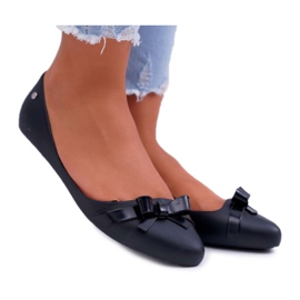 HV Schwarze Gummiballerinas für Damen Meliski Syntha
