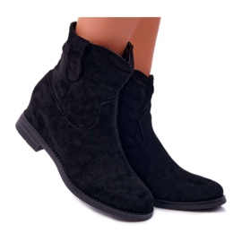 SEA Damenstiefel mit flachem Keilabsatz warm über dem Knöchel Schwarz Demini