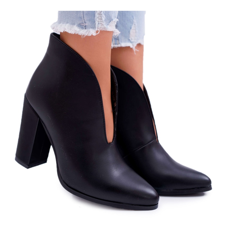 SEA Damenstiefel auf der Ferse Slip On Schwarz Mantana