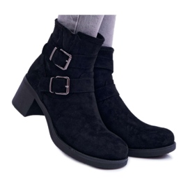 FRID Damenstiefel mit hohem Absatz Wildleder Schwarz Fagret