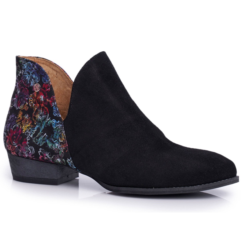 Flache Stiefel für Damen Maciejka Spring Leather Black 04091-57 schwarz