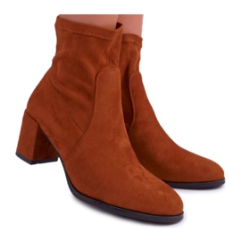Damen Stiefel mit hohem Absatz Sergio Leone Slip-on Camel LikeStar braun