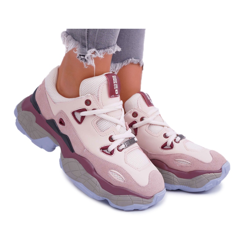 Damen Sportschuhe Big Star von Daniel Lopez FF274432 braun rot mehrfarbig