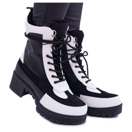 HAN Ridley High Schnürstiefel für Damen weiß schwarz