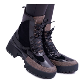Hohe Stiefel für Damen Schwarz Havok Trappers