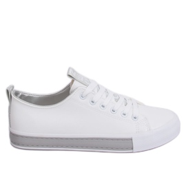 Weiße und graue Sneakers für Damen R13YD1388-11 Grau