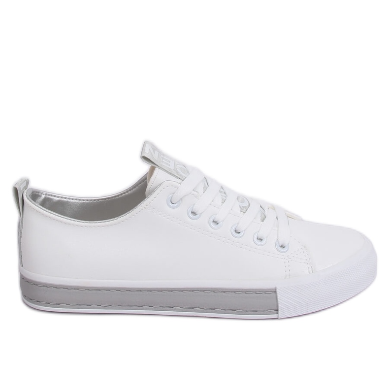Weiße und graue Sneakers für Damen R13YD1388-11 Grau
